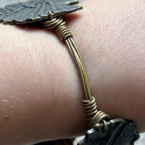 FSU Fans Students Bourbon & Boweties Wire Wrap Pewter Indian Chief Head Bracelet - Picture 6 of 6